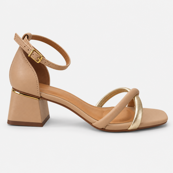 Sandalia Shirma - Color Beige Dorado