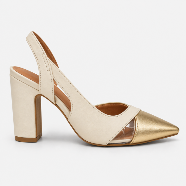 Zapato Tamy - Color Beige Dorado