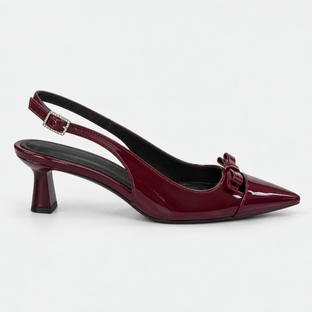 Zapatos de Tacón Violeta Burdeos