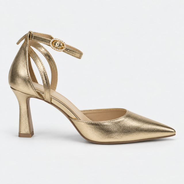 Zapatos de Tacón Golden Dorados